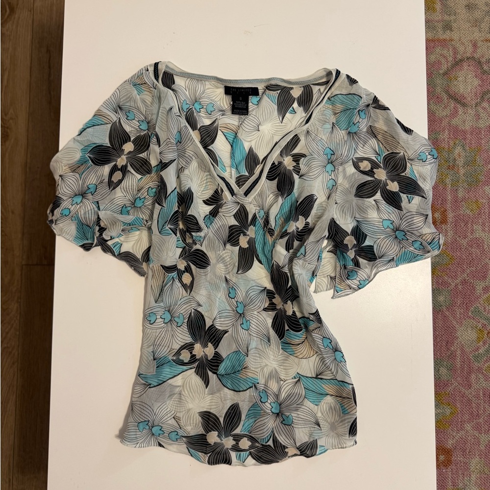 Vintage “the limited” 100% silk y2k blouse sheer size S